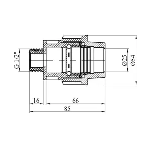 Муфта ПЕ SantehPlast 25x1/2" РЗ №2