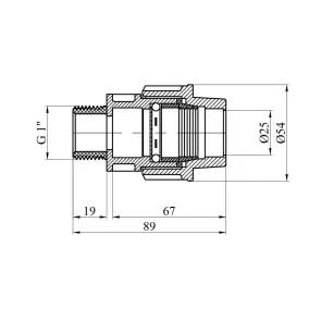 Муфта ПЕ SantehPlast 25x1" РЗ №2