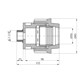 Муфта ПЕ SantehPlast 50x1 1/4" РЗ №2