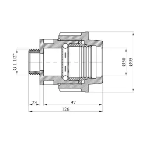 Муфта ПЕ SantehPlast 50x1 1/2" РЗ №2