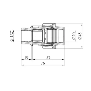 Муфта ПЕ SantehPlast 20х1/2" РО №2