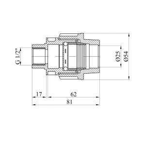 Муфта ПЕ SantehPlast 25х1/2" РО №2
