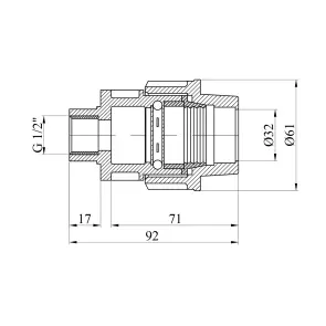 Муфта ПЕ SantehPlast 32х1/2" РВ №2