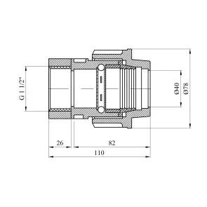 Муфта ПЕ SantehPlast 40х1 1/2" РВ №2