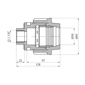 Муфта ПЕ SantehPlast 50х1 1/4" РО №2