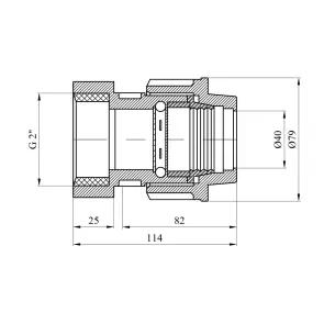 Муфта ПЕ SantehPlast 40х2" РВ №2
