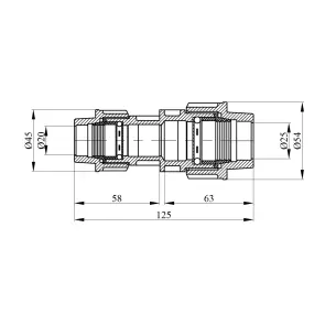 Муфта редукционная ПЭ SantehPlast 20х25 мм №2