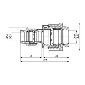 Муфта редукционная ПЭ SantehPlast 25х40 мм №2