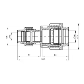 Муфта редукционная ПЭ SantehPlast 32х40 мм №2