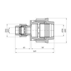 Муфта редукційна ПЕ SantehPlast 25х50 мм №2