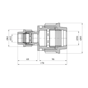 Муфта редукционная ПЭ SantehPlast 32х50 мм №2