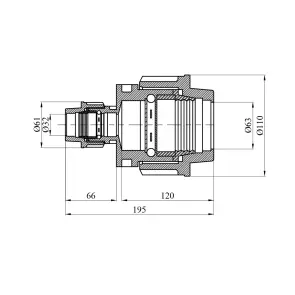 Муфта редукционная ПЭ SantehPlast 32х63 мм №2