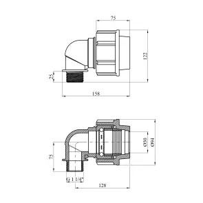 Колено ПЭ Rozma 50х1 1/4" РЗ №2
