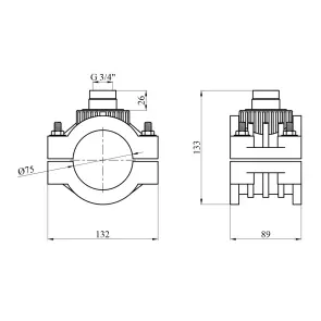 Седловая врезка ПЭ SantehPlast 75х3/4" №2