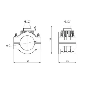 Седловая врезка ПЭ SantehPlast 75х1/2" №2