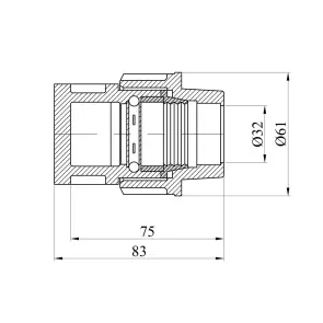 Заглушка ПЕ SantehPlast 32 мм №2