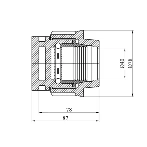 Заглушка ПЕ SantehPlast 40 мм №2