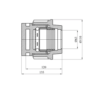 Заглушка ПЕ SantehPlast 63 мм №2