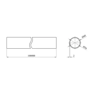Труба харчова ПЕ Rozma PN10 40x2,3 мм (100 м) №2