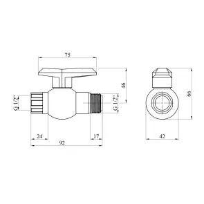 Кран ПЭ SantehPlast 1/2" ВЗ №2