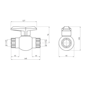Кран ПЭ SantehPlast 1 1/2" ВВ №2