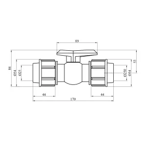 Кран ПЕ SantehPlast 25 мм №2