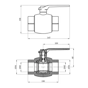Кран кульовий PPR GrandiTherm 40 мм №2
