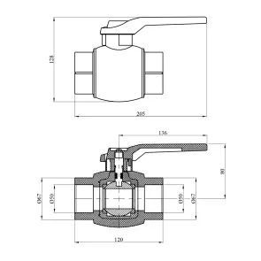 Кран шаровый PPR GrandiTherm 50 мм №2
