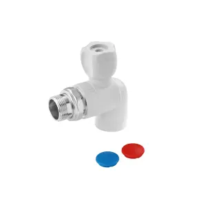 Кран радиаторный угловой PPR GrandiTherm 25х3/4" №1