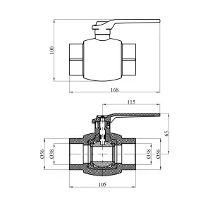 Кран шаровый PPR Rozma 40 мм №2