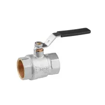 Кран кульовий Kroner 1 1/4" ВВ PN40 ручка, нікельований
