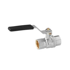 Кран кульовий Kroner 1/2" ВВ PN40 ручка, нікельований №3