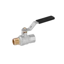 Кран шаровой Kroner 1/2" ВЗ PN40 ручка, никелированный.