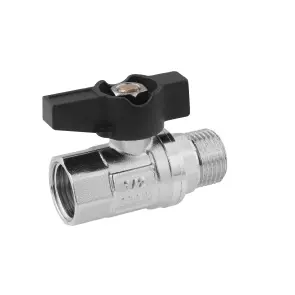 Кран кульовий Karro "Uno Black" 1/2" ВЗ PN40 метелик №3