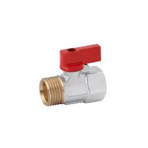 Кран кульовий Karro "Standart" 1/2" ВЗ "Mini" PN30 ручка, нікельований