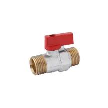 Кран шаровой Karro "Standart" 1/2" ЗЗ "Mini" PN30 ручка, никелированный