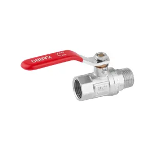 Кран шаровой Karro "Standart+" 1/2" ВЗ PN40 ручка, никелированный №3