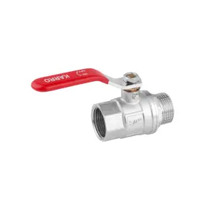 Кран шаровой Karro "Standart+" 3/4" ВЗ PN40 ручка, никелированный №3