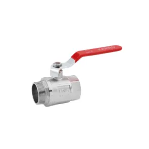 Кран шаровой Karro "Standart+" 1 1/2" ВЗ PN40 ручка, никелированный №1