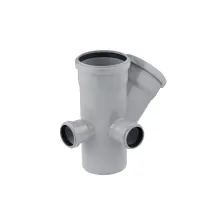 Крестовина двухплоскостная для внутренней канализации Rozma 110х110/45°+2x50/90°