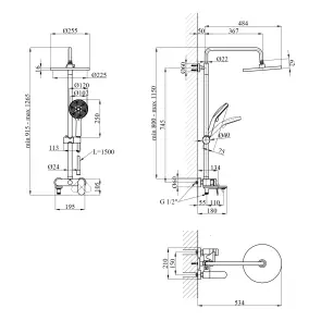 Душевая система Kroner Element 211318-0101 №2