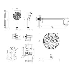 Душевая система Kroner Element 211335B-3801 №2