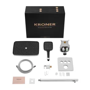 Душевая система скрытого монтажа термостатическая Kroner Element Thermo 211461-0101 №15