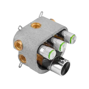 Душова система прихованого монтажу термостатична Kroner Element Thermo 211462-0101 №6