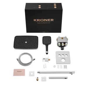 Душова система прихованого монтажу термостатична Kroner Element Thermo 211462-0101 №17
