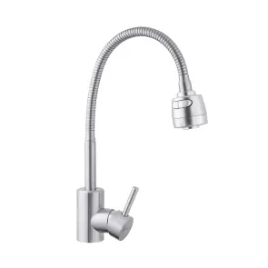 Змішувач для кухні з гнучким виливом Agua Acero - INOX035-2 №4