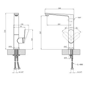 Смеситель для кухни Kroner Element 211512A-5301 №2
