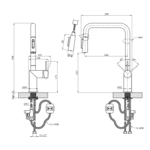 Смеситель для кухни Kroner Element 296569B-3801 №2