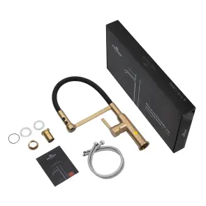 Змішувач для кухні Kroner KRP Ersel - GBG03112BLK №10