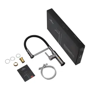 Змішувач для кухні Kroner KRP Ersel - GRP03112BLK №10